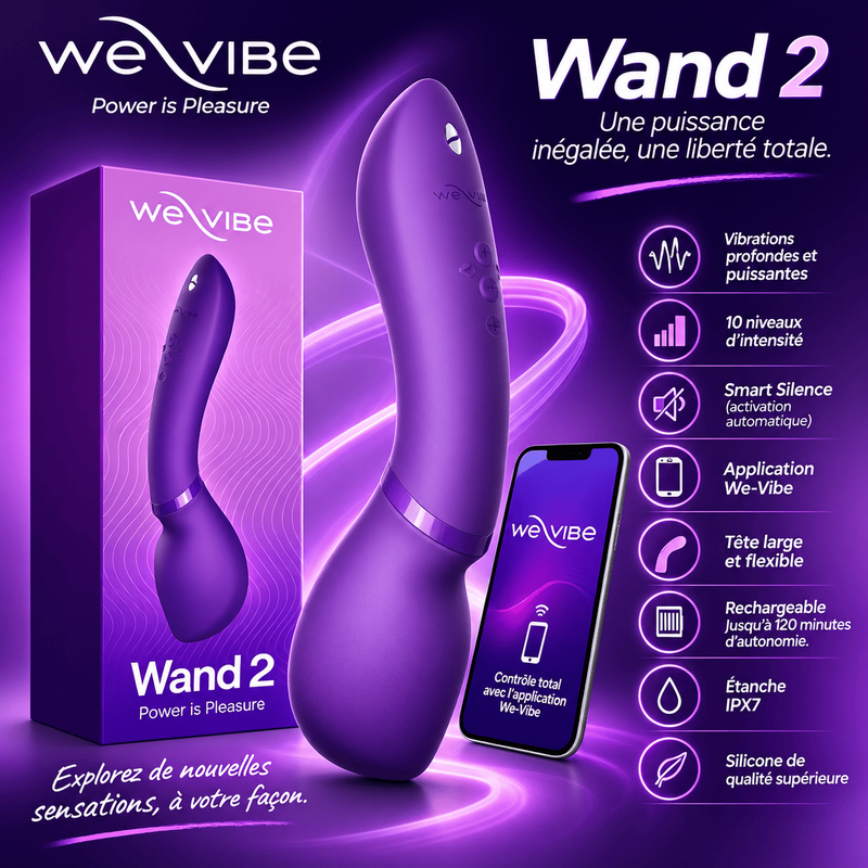 Vibrateur Wand Puissant Connecté - Wand 2 | We-Vibe We-Vibe Sensations plus