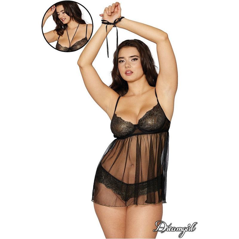Lingerie Dreamgirl - Bobydoll 12666 Dreamgirl Sensations plus