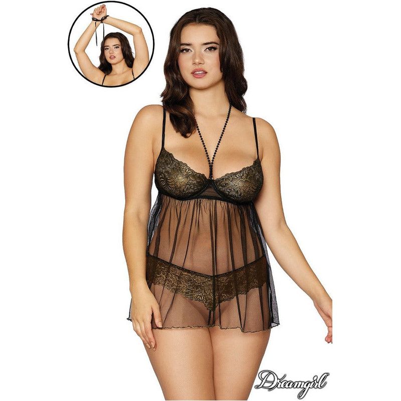 Lingerie Dreamgirl - Bobydoll 12666 Dreamgirl Sensations plus