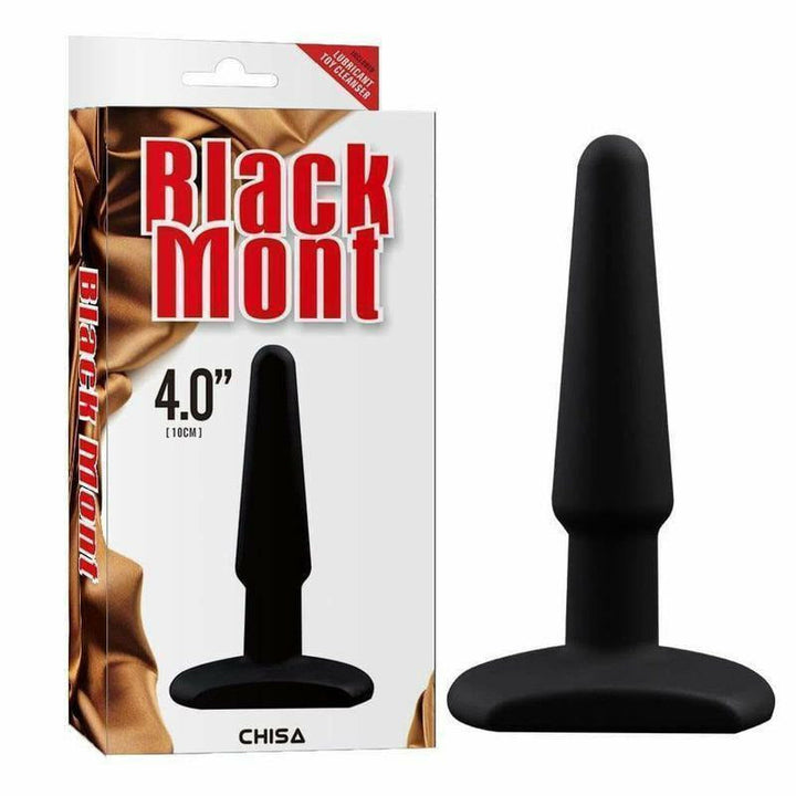 Anal - Black Mont - Silicone Butt Plug 4'' Black Mont Sensations plus