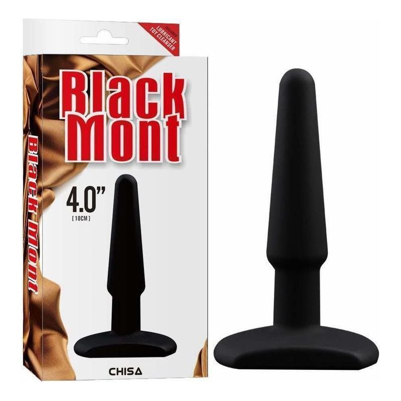 Anal - Black Mont - Silicone Butt Plug 4'' Black Mont Sensations plus