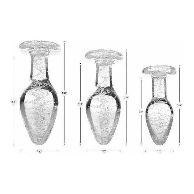 Anal - Booty Sparks - Glow in the Dark Glass Anal Plug - Medium Booty Sparks Sensations plus