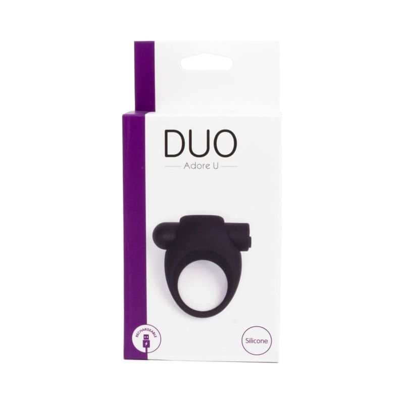 Anneau D'érection Vibrant - Adore U Duo - Anneau Vibrant Adore U Sensations plus