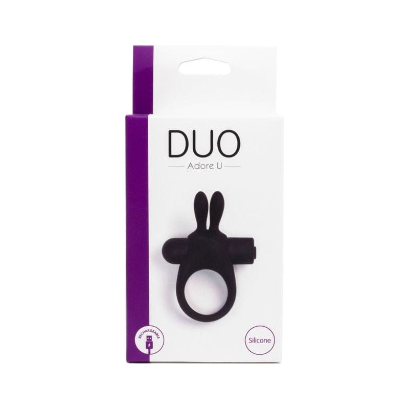 Anneau D'érection Vibrant - Adore U Duo - Lapin Adore U Sensations plus