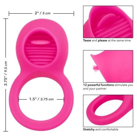 Anneau D'érection Vibrant - CalExotics - Teasing Tongue Enhancer CalExotics Sensations plus
