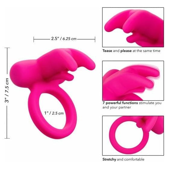 Anneau D'érection Vibrant - CalExotics - Triple Clit Flicker Rechargeable CalExotics Sensations plus