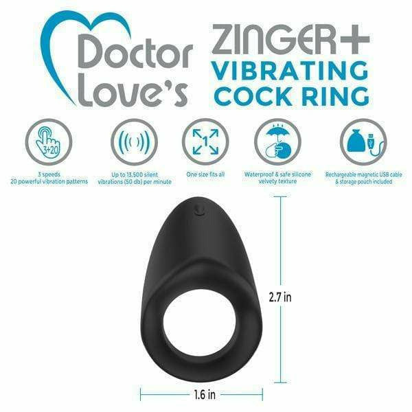 Anneau D'érection Vibrant - Doctor Love's - Zinger+ Doctor Love's Sensations plus