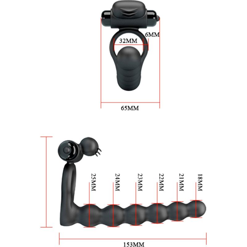 Anneau D'érection Double Pénétration - Pretty Love - Hercules Penis Sheat III Pretty Love Sensations plus