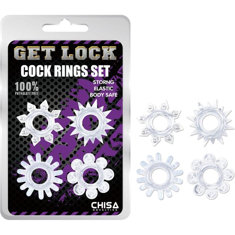 Anneau D'érection - Get Lock - Cock Rings Set Get Lock Sensations plus