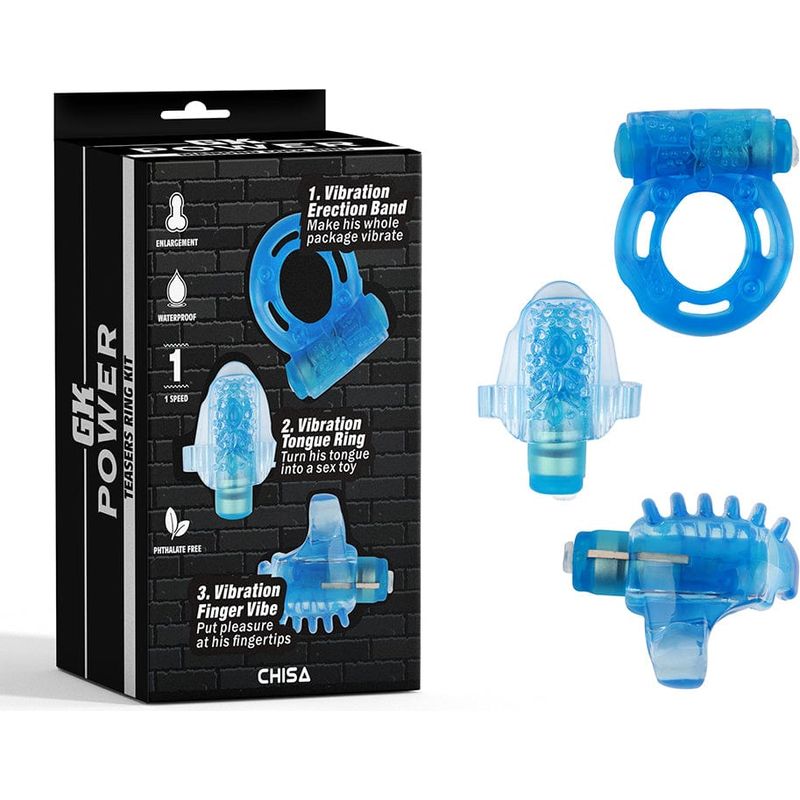 Anneau D'érection Vibrant - Gk Power - Teasers Ring Kit GK Power Sensations plus
