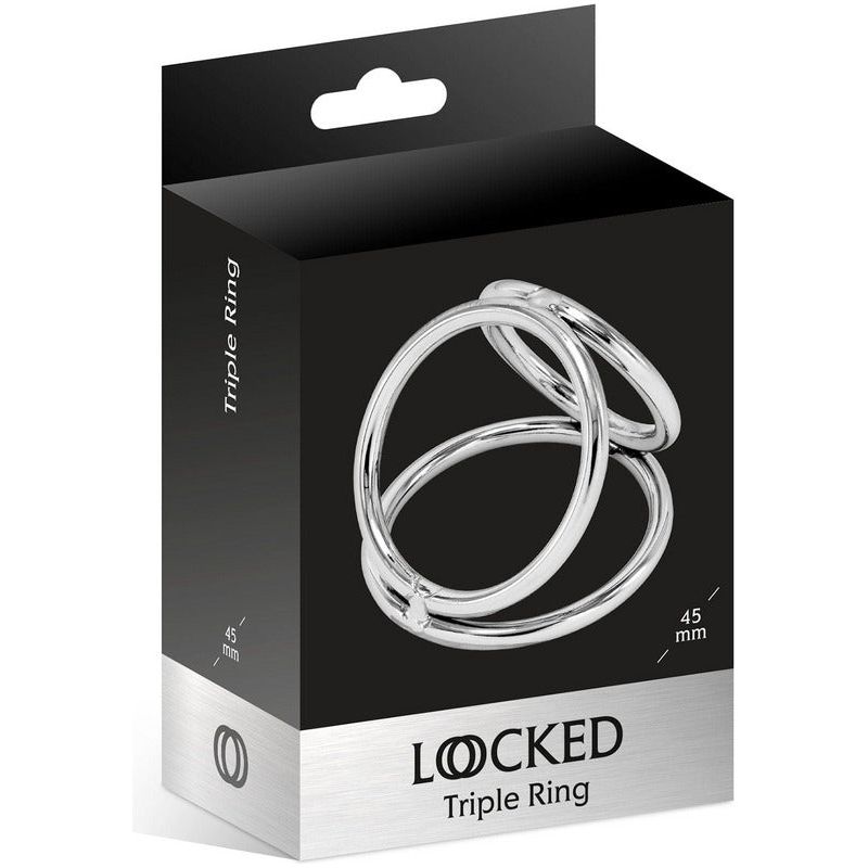 Anneau D'érection - Locked - Triple Ring Locked Sensations plus