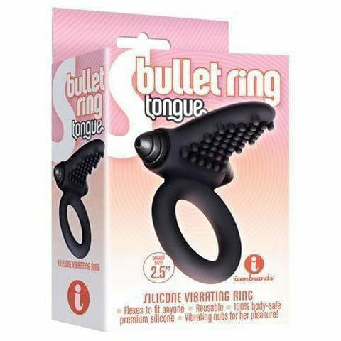 Anneau D'érection Vibrant - Icon Brands - Bullet Ring Tongue Icon brands Sensations plus