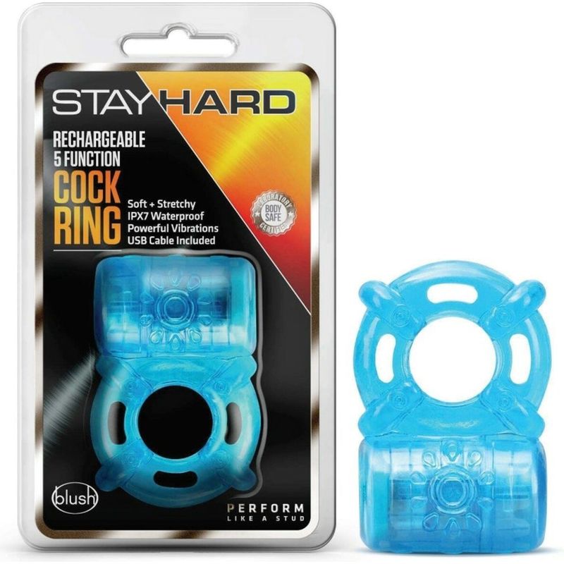 Anneau D'érection Vibrant  - Stay Hard - Rechargeable 5 Function Blush Novelties Sensations plus