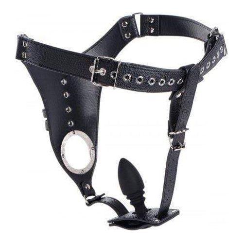 Cage de Chasteté - Strict - Male Chastity Harness with Anal Plug STRICT Sensations plus