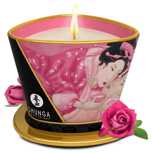 Chandelle de Massage - Shunga - Faite d’huiles 100% naturelles Shunga Sensations plus