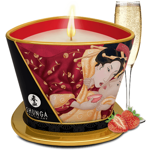 Chandelle de Massage - Shunga - Faite d’huiles 100% naturelles Shunga Sensations plus
