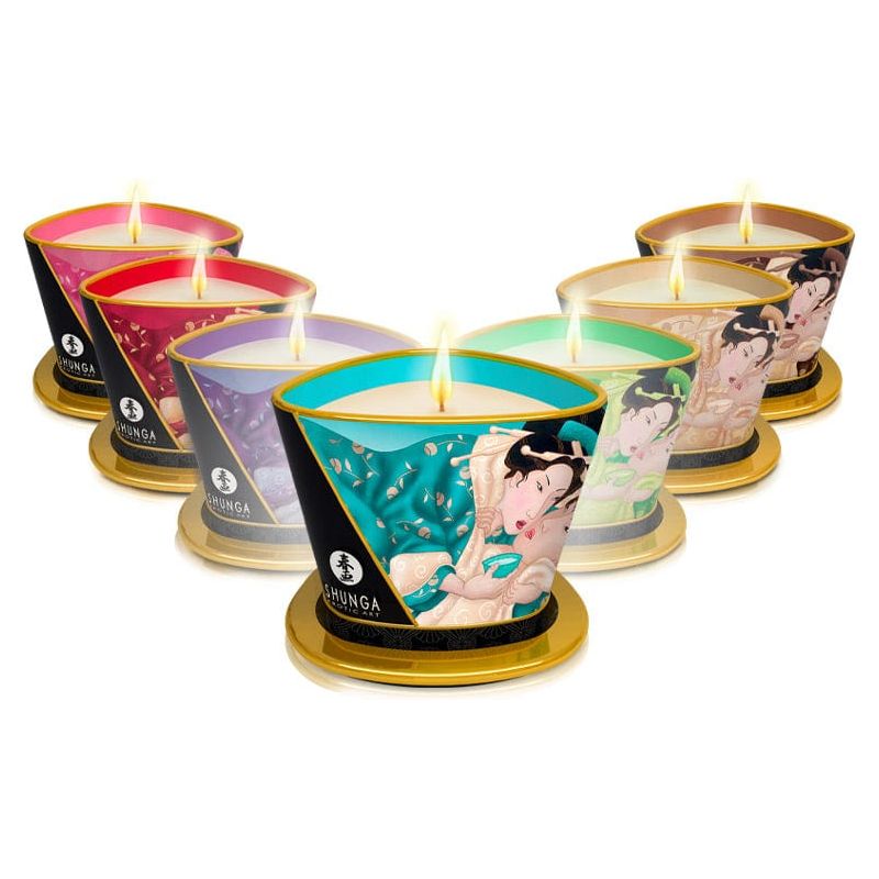 Chandelle de Massage - Shunga - Faite d’huiles 100% naturelles Shunga Sensations plus