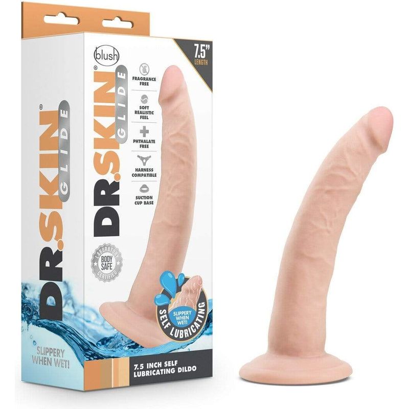 Dildo Auto-Lubrifiant - Dr.Skin - Glide 7.5 pouces Blush Novelties Sensations plus