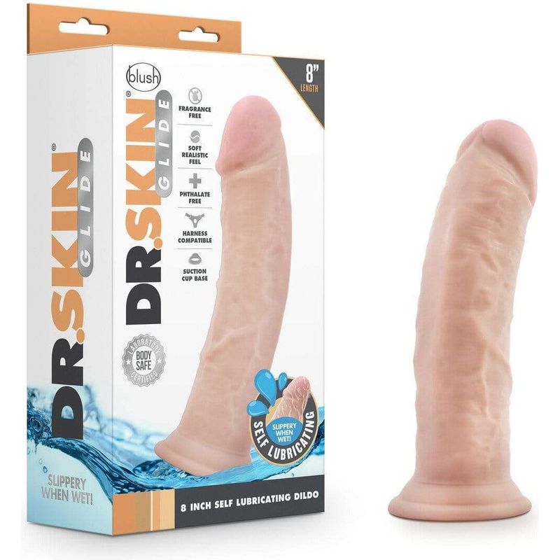 Dildo Auto-Lubrifiant - Dr.Skin - Glide 8 pouces Blush Novelties Sensations plus