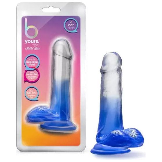 Dildo - B Yours - Stella Blue 6.5 pouces - Blue Blush Novelties Sensations plus