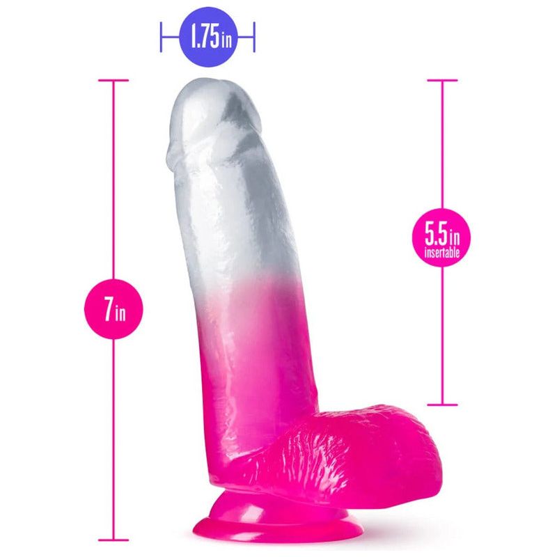 Dildo - B Yours - Sugar Magnolia 7 pouces - Fuchsia Blush Novelties Sensations plus