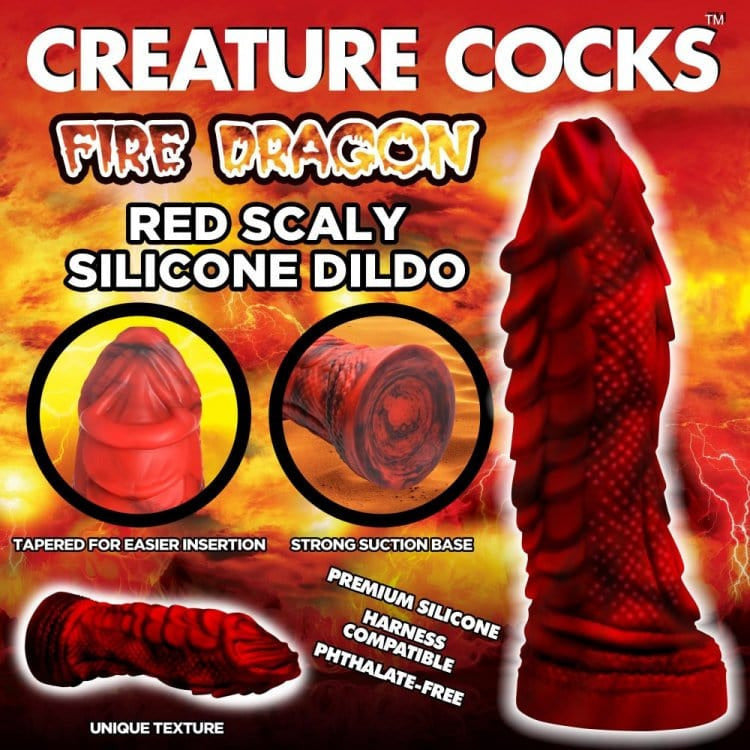 Dildo - Creature Cocks - Fire Dragon Creature Cocks Sensations plus