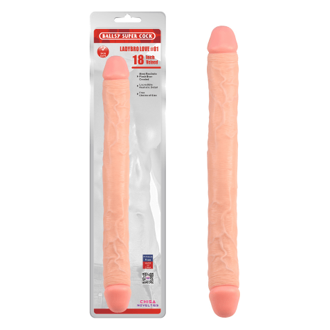 Dildo Double - Ballsy Super Cock - Ladybro Love 18 pouces Ballsy Super Cock Sensations plus