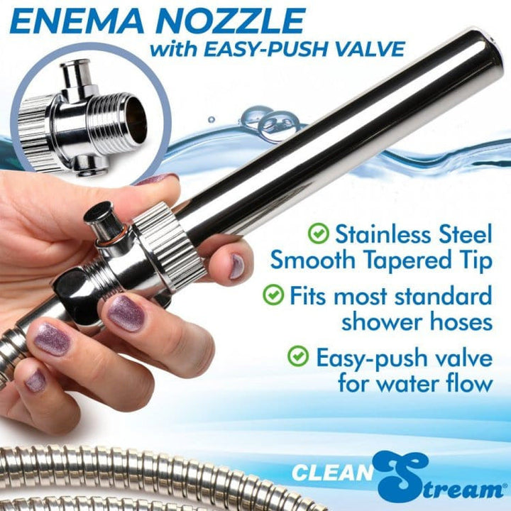 Douche Anale - CleanStream - Enema Nozzle With Easy Push Valve CleanStream Sensations plus