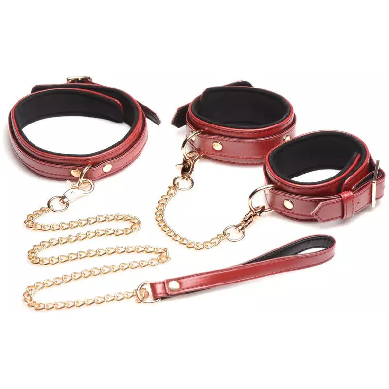 Ensemble Bondage - Master Series - 6 Piece Burgundy Bondage Set Master Series Sensations plus