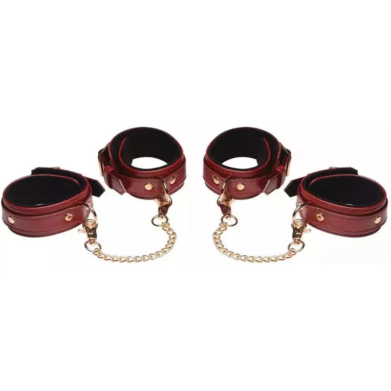 Ensemble Bondage - Master Series - 6 Piece Burgundy Bondage Set Master Series Sensations plus