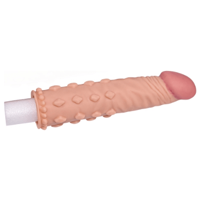 Extension - Pleasure X-Tender - +2 pouces Texturé pâle Pleasure X-Tender Sensations plus