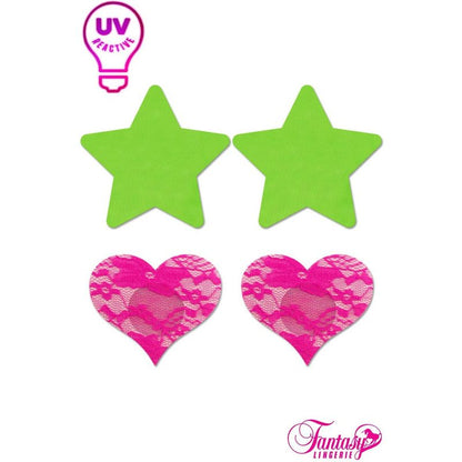 Lingerie Fantasy - Glow - Ensemble de cache-mamelons 101 Fantasy Lingerie Sensations plus