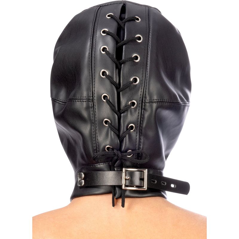 Masque BDSM - FetishTentation - Cagoule BDSM en simili-cuir avec bâillon FetishTentation Sensations plus