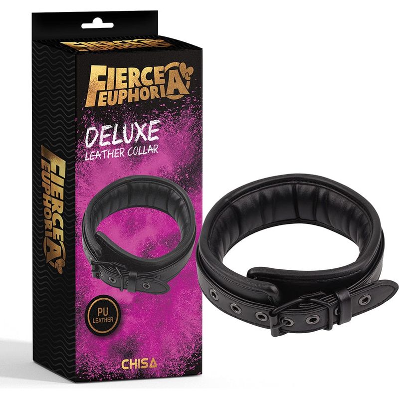 Fetish - Fierce Euphoria - Deluxe Leather Collar Fierce Euphoria Sensations plus
