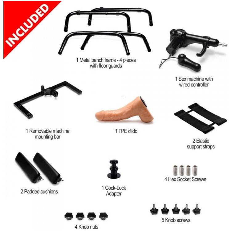 Fetish - Lovebotz - Deluxe Bangin' Bench with Sex Machine LoveBotz Sensations plus