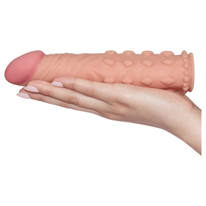 Extension - Pleasure X-Tender - +2 pouces Texturé pâle Pleasure X-Tender Sensations plus