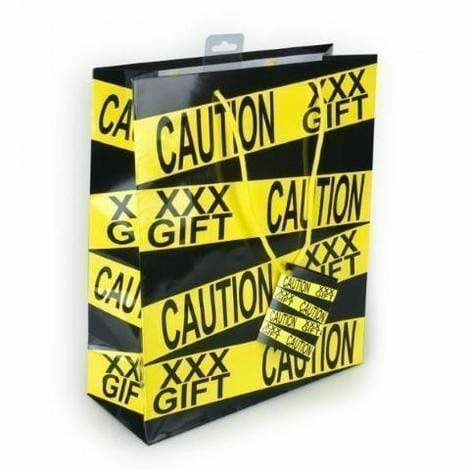Humour - Sac Cadeau - Caution XXX Gift Jaune/Noir Sensations Plus Sensations plus