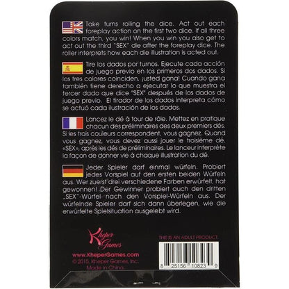 Dés Érotiques - Kheper Games - Lucky Sex Dice Kheper Games Sensations plus