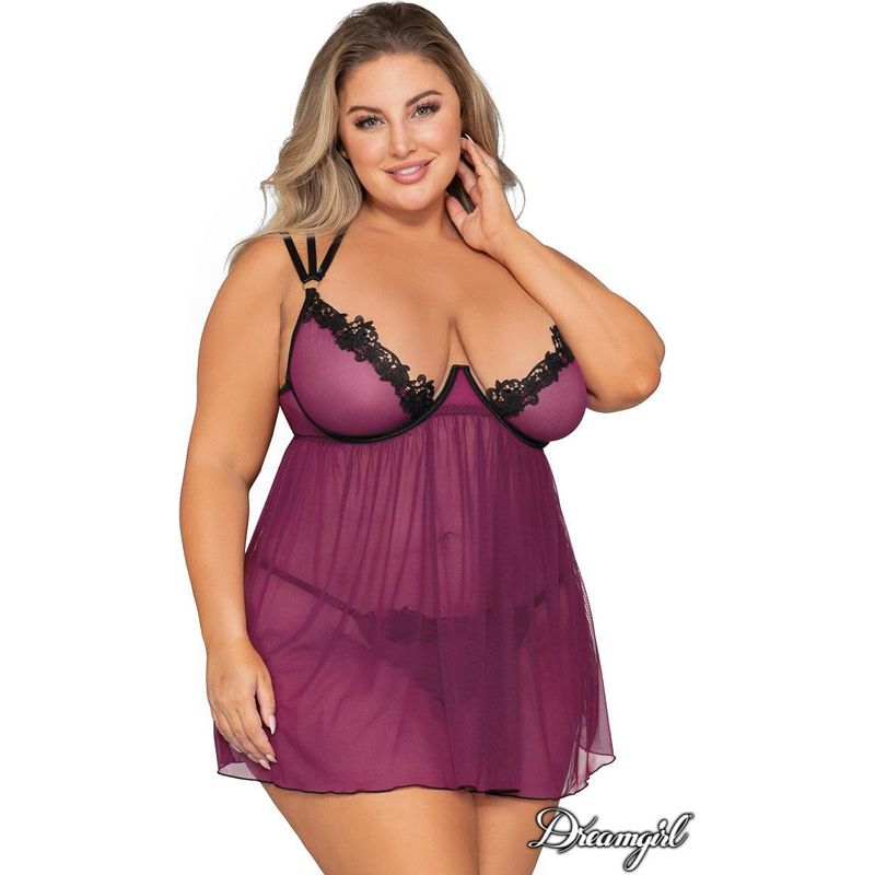 Lingerie Dreamgirl - Babydoll 12264 Dreamgirl Sensations plus