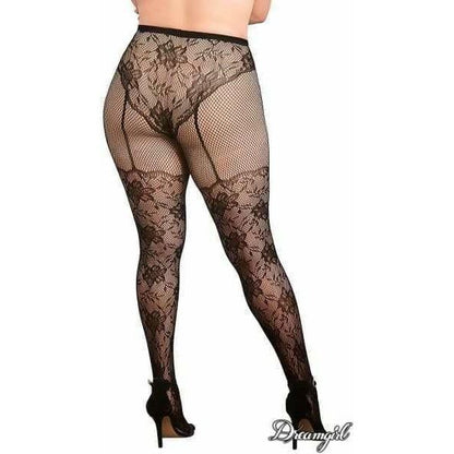 Lingerie Dreamgirl - Bas collant avec Motifs 0346 Dreamgirl Sensations plus