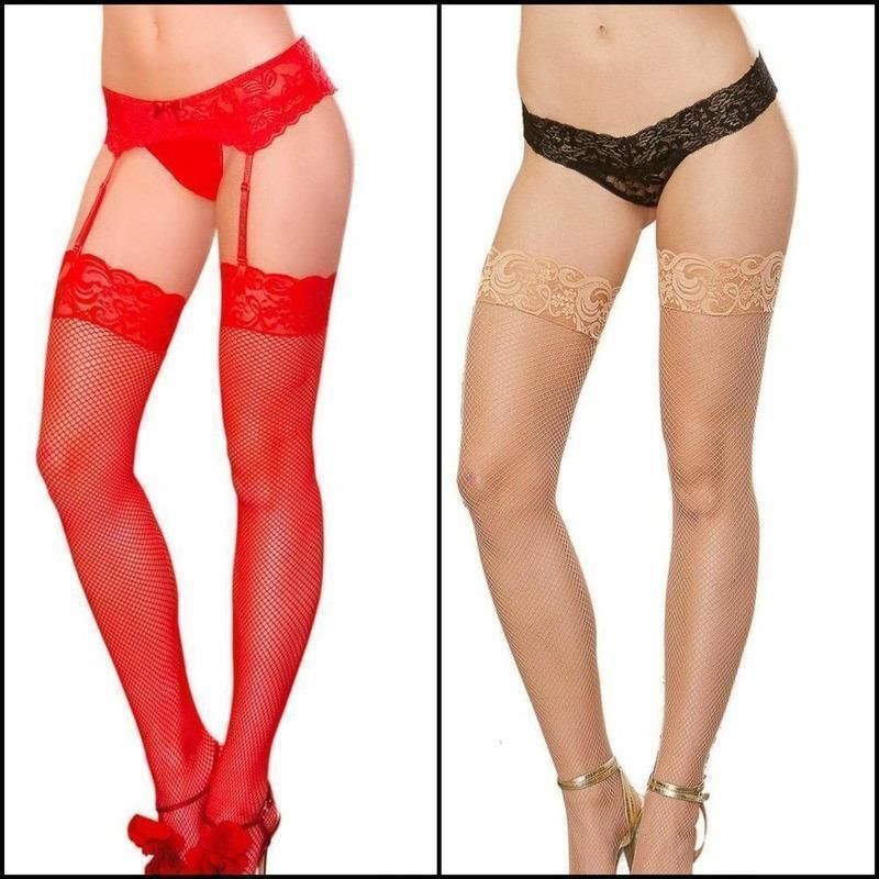 Lingerie Dreamgirl - Bas Filet à la Cuisse 0006 Dreamgirl Sensations plus