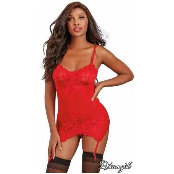 Lingerie Dreamgirl - Guêpière Rouge 11518 Dreamgirl Sensations plus