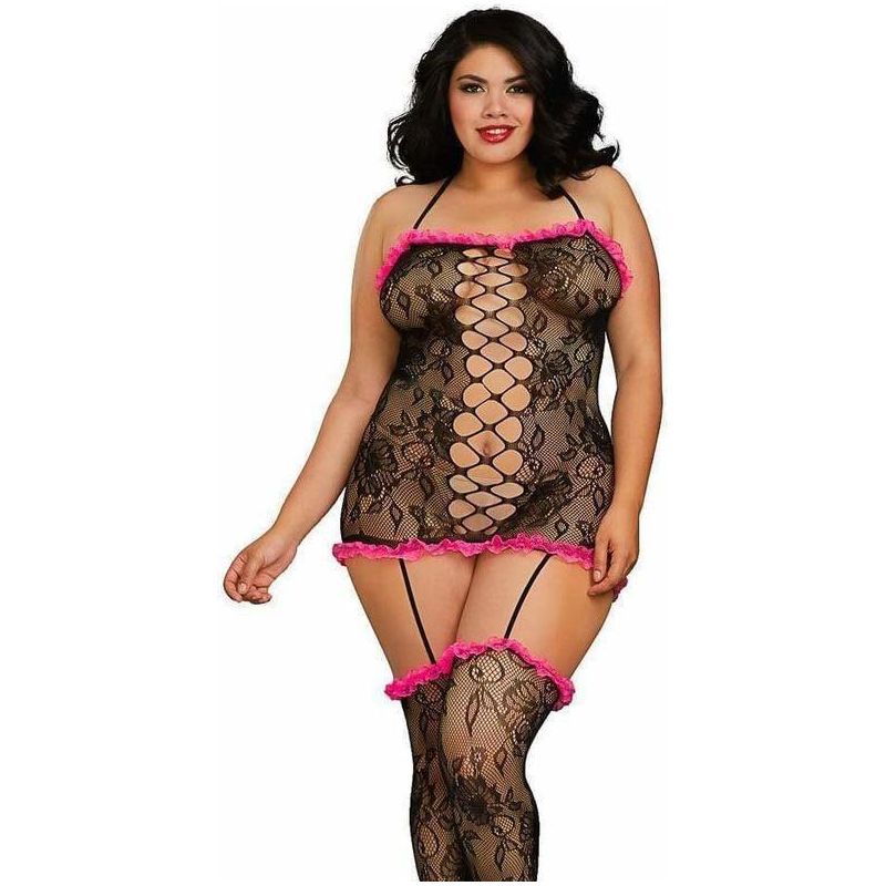 Lingerie Dreamgirl - Robe Jarretelles 0187 Dreamgirl Sensations plus