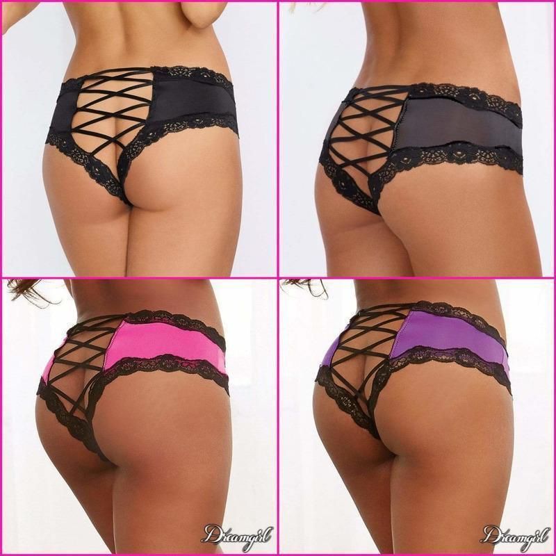 Lingerie Dreamgirl - Sous-vêtement avec Élastiques Entrecroisées 1434 Dreamgirl Sensations plus