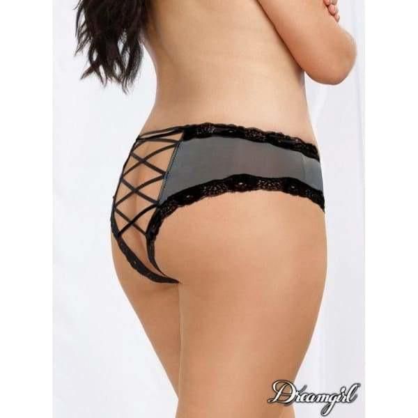 Lingerie Dreamgirl - Sous-vêtement avec Élastiques Entrecroisées 1434 Dreamgirl Sensations plus