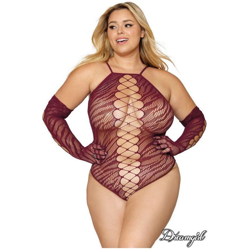 Lingerie Dreamgirl - Teddy avec gants 12809 Dreamgirl Sensations plus