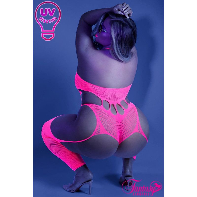 Lingerie Fantasy - Glow - Teddy avec bas  2111 Fantasy Lingerie Sensations plus