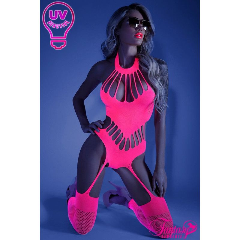 Lingerie Fantasy - Glow - Teddy avec bas  2111 Fantasy Lingerie Sensations plus