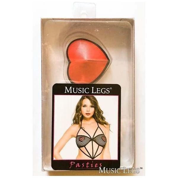 Lingerie Music Legs - Cache-mamelons en cœur Music Legs Sensations plus