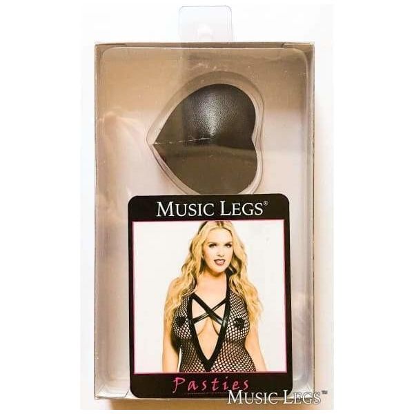 Lingerie Music Legs - Cache-mamelons en cœur Music Legs Sensations plus